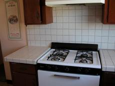 Basic kitchen counter top w/ backsplash, 4x4 ceramic tiles, plus Vcap edge
